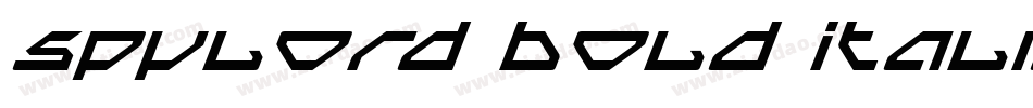 Spylord Bold Italic字体转换